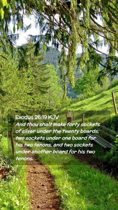 Picture 02 - Exodus 26:19 KJV Mobile Phone Wallpaper - And thou shalt make forty sockets of silver under - Mobile Bible Verse Wallpaper