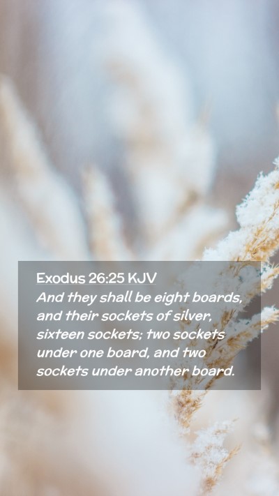 Picture 02 - Exodus 26:25 KJV Mobile Phone Wallpaper - And they shall be eight boards, and their sockets - Mobile Bible Verse Wallpaper