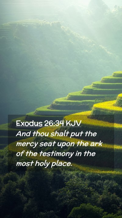 Picture 02 - Exodus 26:34 KJV Mobile Phone Wallpaper - And thou shalt put the mercy seat upon the ark of - Mobile Bible Verse Wallpaper