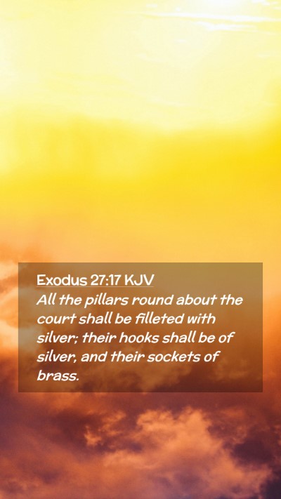 Picture 02 - Exodus 27:17 KJV Mobile Phone Wallpaper - All the pillars round about the court shall be - Mobile Bible Verse Wallpaper