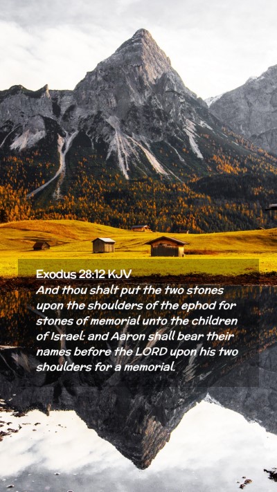 Picture 02 - Exodus 28:12 KJV Mobile Phone Wallpaper - And thou shalt put the two stones upon the - Mobile Bible Verse Wallpaper