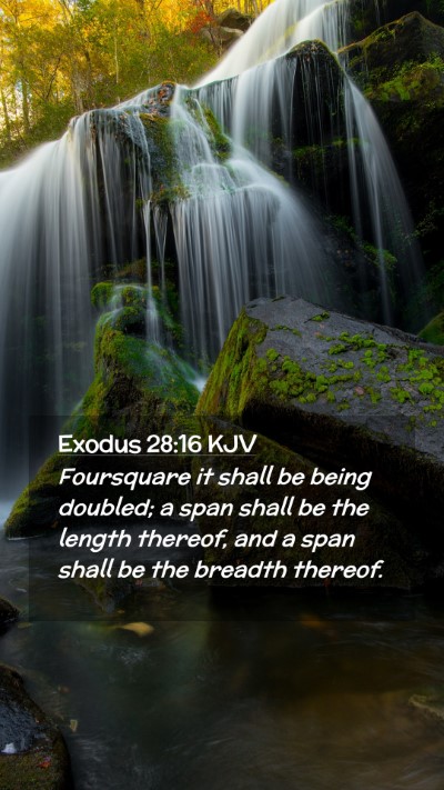 Picture 02 - Exodus 28:16 KJV Mobile Phone Wallpaper - Foursquare it shall be being doubled; a span - Mobile Bible Verse Wallpaper