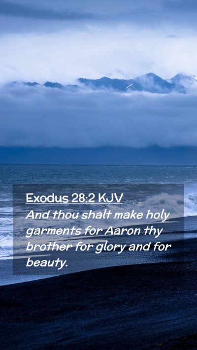 Picture 02 - Exodus 28:2 KJV Mobile Phone Wallpaper - And thou shalt make holy garments for Aaron thy - Mobile Bible Verse Wallpaper