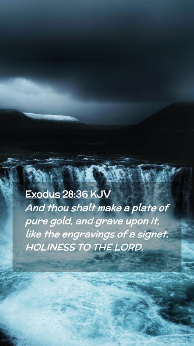 Picture 02 - Exodus 28:36 KJV Mobile Phone Wallpaper - And thou shalt make a plate of pure gold, and - Mobile Bible Verse Wallpaper