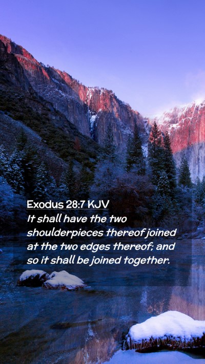 Picture 02 - Exodus 28:7 KJV Mobile Phone Wallpaper - It shall have the two shoulderpieces thereof - Mobile Bible Verse Wallpaper