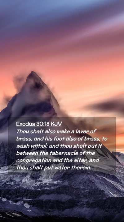 Picture 02 - Exodus 30:18 KJV Mobile Phone Wallpaper - Thou shalt also make a laver of brass, and his - Mobile Bible Verse Wallpaper