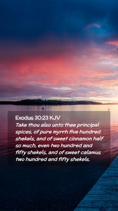 Picture 02 - Exodus 30:23 KJV Mobile Phone Wallpaper - Take thou also unto thee principal spices, of - Mobile Bible Verse Wallpaper