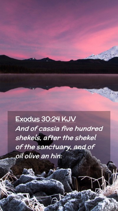 Picture 02 - Exodus 30:24 KJV Mobile Phone Wallpaper - And of cassia five hundred shekels, after the - Mobile Bible Verse Wallpaper