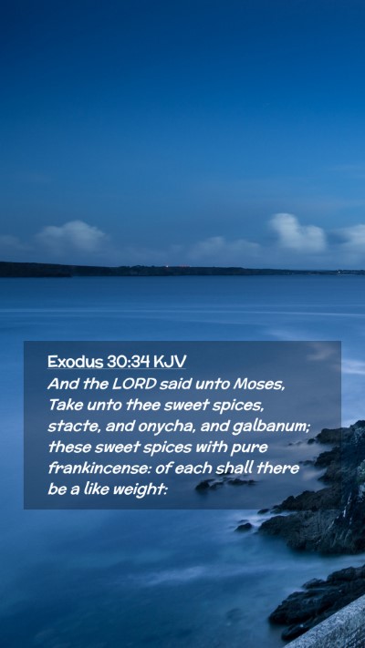 Picture 02 - Exodus 30:34 KJV Mobile Phone Wallpaper - And the LORD said unto Moses, Take unto thee - Mobile Bible Verse Wallpaper