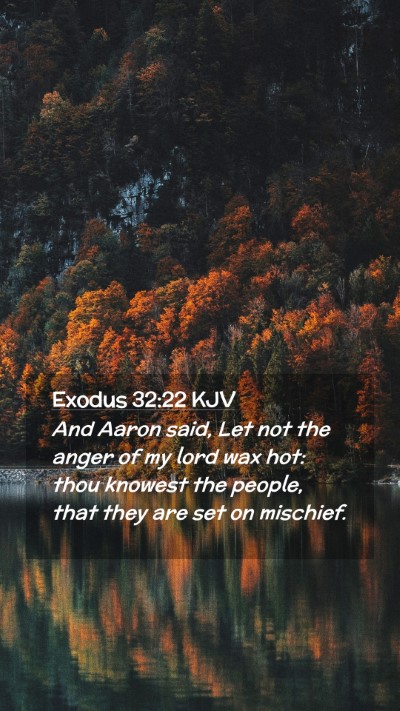 Picture 02 - Exodus 32:22 KJV Mobile Phone Wallpaper - And Aaron said, Let not the anger of my lord wax - Mobile Bible Verse Wallpaper