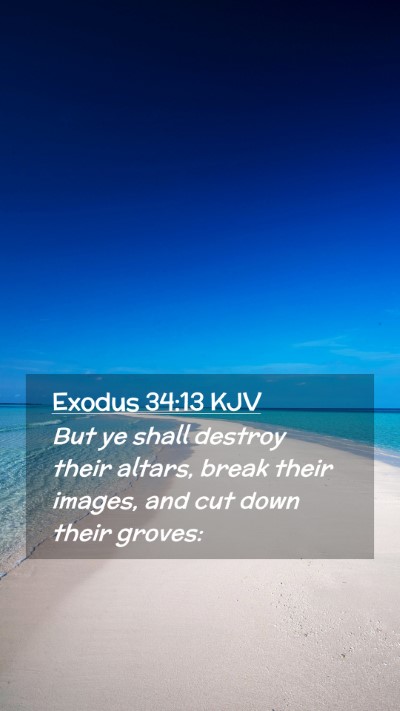 Picture 02 - Exodus 34:13 KJV Mobile Phone Wallpaper - But ye shall destroy their altars, break their - Mobile Bible Verse Wallpaper