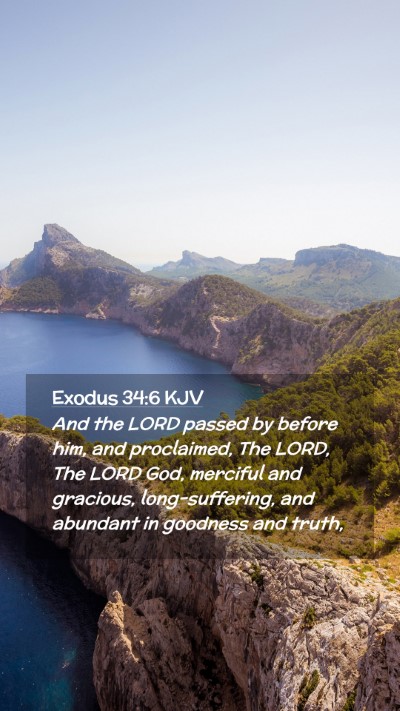 Picture 02 - Exodus 34:6 KJV Mobile Phone Wallpaper - And the LORD passed by before him, and - Mobile Bible Verse Wallpaper