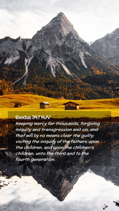 Picture 02 - Exodus 34:7 KJV Mobile Phone Wallpaper - Keeping mercy for thousands, forgiving iniquity - Mobile Bible Verse Wallpaper