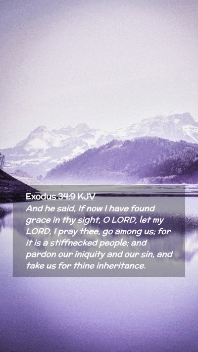 Picture 02 - Exodus 34:9 KJV Mobile Phone Wallpaper - And he said, If now I have found grace in thy - Mobile Bible Verse Wallpaper
