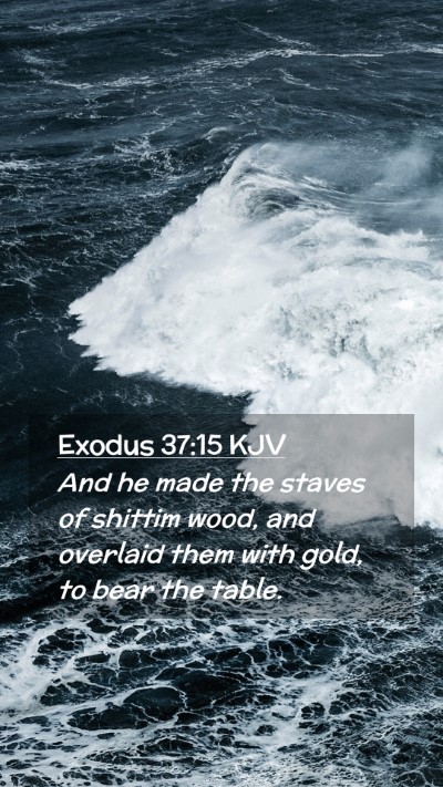 Picture 02 - Exodus 37:15 KJV Mobile Phone Wallpaper - And he made the staves of shittim wood, and - Mobile Bible Verse Wallpaper
