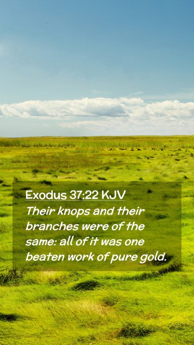 Picture 02 - Exodus 37:22 KJV Mobile Phone Wallpaper - Their knops and their branches were of the same: - Mobile Bible Verse Wallpaper