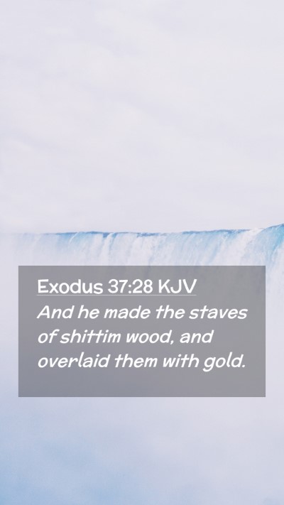 Picture 02 - Exodus 37:28 KJV Mobile Phone Wallpaper - And he made the staves of shittim wood, and - Mobile Bible Verse Wallpaper