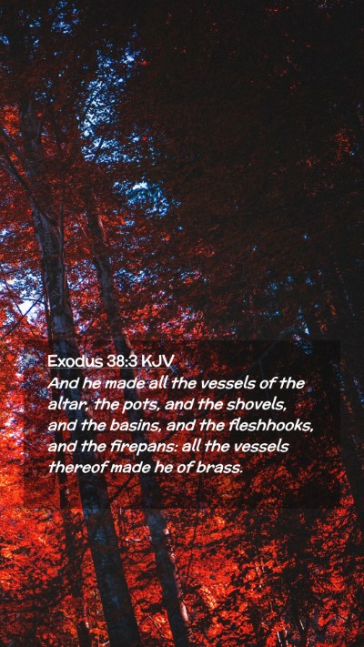 Picture 02 - Exodus 38:3 KJV Mobile Phone Wallpaper - And he made all the vessels of the altar, the - Mobile Bible Verse Wallpaper