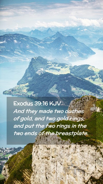 Picture 02 - Exodus 39:16 KJV Mobile Phone Wallpaper - And they made two ouches of gold, and two gold - Mobile Bible Verse Wallpaper