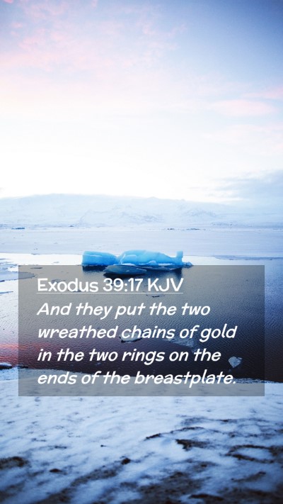 Picture 02 - Exodus 39:17 KJV Mobile Phone Wallpaper - And they put the two wreathed chains of gold in - Mobile Bible Verse Wallpaper