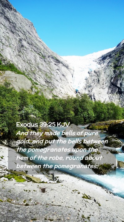 Picture 02 - Exodus 39:25 KJV Mobile Phone Wallpaper - And they made bells of pure gold, and put the - Mobile Bible Verse Wallpaper