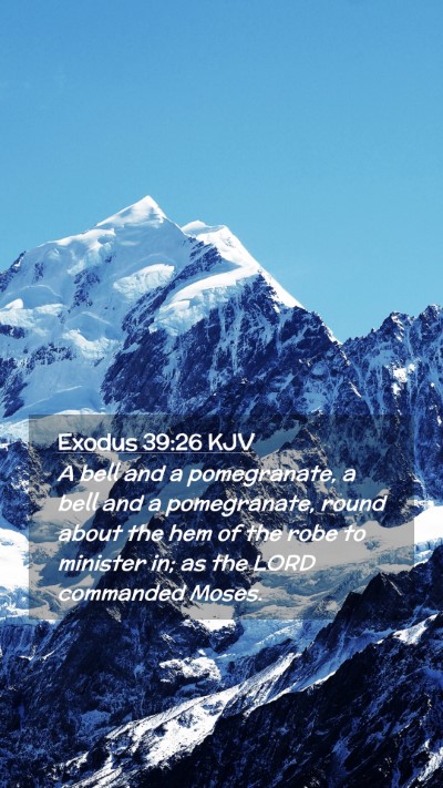 Picture 02 - Exodus 39:26 KJV Mobile Phone Wallpaper - A bell and a pomegranate, a bell and a - Mobile Bible Verse Wallpaper