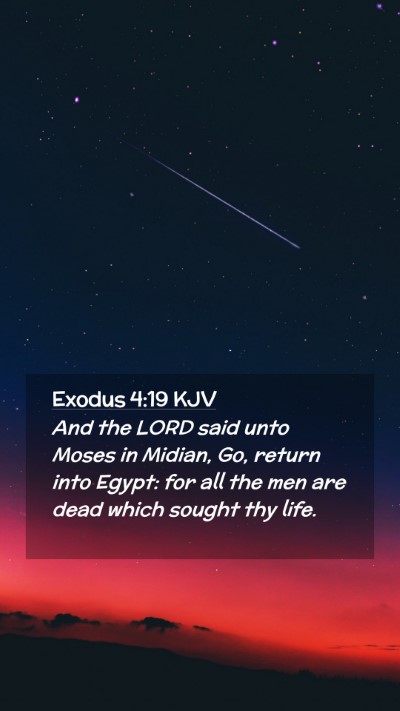 Picture 02 - Exodus 4:19 KJV Mobile Phone Wallpaper - And the LORD said unto Moses in Midian, Go, - Mobile Bible Verse Wallpaper