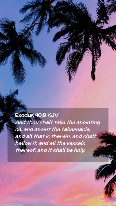 Picture 02 - Exodus 40:9 KJV Mobile Phone Wallpaper - And thou shalt take the anointing oil, and anoint - Mobile Bible Verse Wallpaper