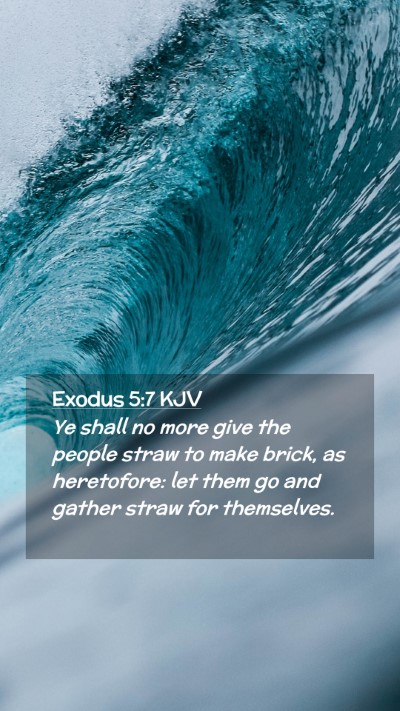 Picture 02 - Exodus 5:7 KJV Mobile Phone Wallpaper - Ye shall no more give the people straw to make - Mobile Bible Verse Wallpaper