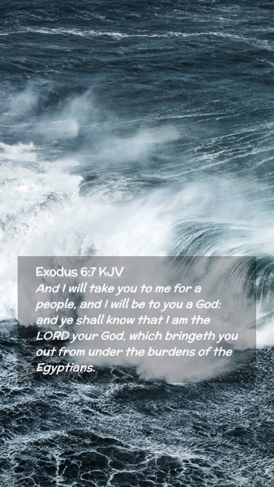 Picture 02 - Exodus 6:7 KJV Mobile Phone Wallpaper - And I will take you to me for a people, and I - Mobile Bible Verse Wallpaper