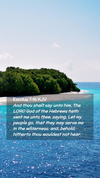 Picture 02 - Exodus 7:16 KJV Mobile Phone Wallpaper - And thou shalt say unto him, The LORD God of the - Mobile Bible Verse Wallpaper