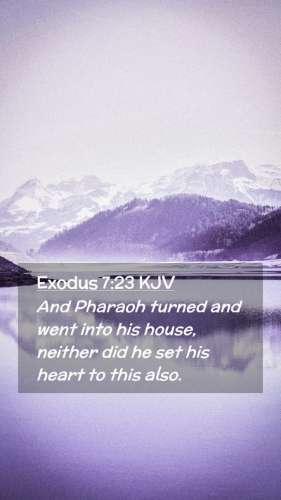 Picture 02 - Exodus 7:23 KJV Mobile Phone Wallpaper - And Pharaoh turned and went into his house, - Mobile Bible Verse Wallpaper