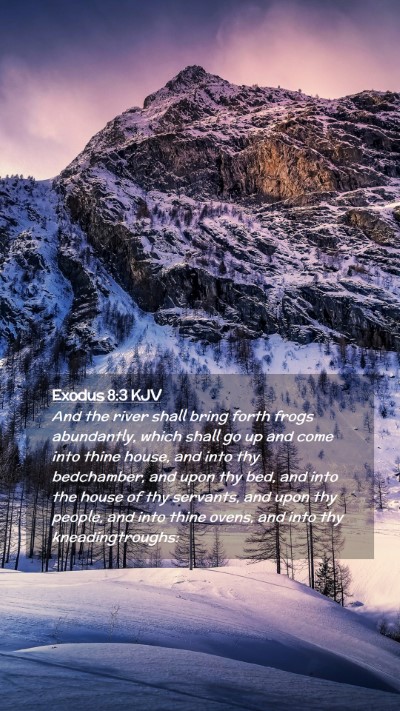 Picture 02 - Exodus 8:3 KJV Mobile Phone Wallpaper - And the river shall bring forth frogs abundantly, - Mobile Bible Verse Wallpaper