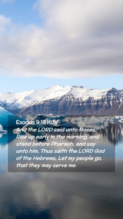 Picture 02 - Exodus 9:13 KJV Mobile Phone Wallpaper - And the LORD said unto Moses, Rise up early in - Mobile Bible Verse Wallpaper
