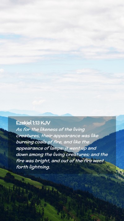Picture 02 - Ezekiel 1:13 KJV Mobile Phone Wallpaper - As for the likeness of the living creatures, - Mobile Bible Verse Wallpaper