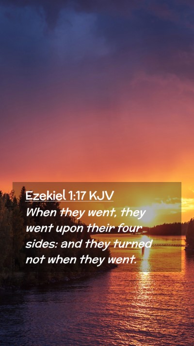 Picture 02 - Ezekiel 1:17 KJV Mobile Phone Wallpaper - When they went, they went upon their four sides: - Mobile Bible Verse Wallpaper