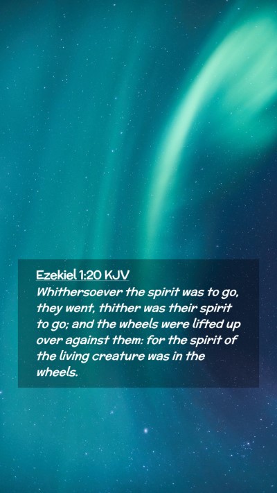 Picture 02 - Ezekiel 1:20 KJV Mobile Phone Wallpaper - Whithersoever the spirit was to go, they went, - Mobile Bible Verse Wallpaper