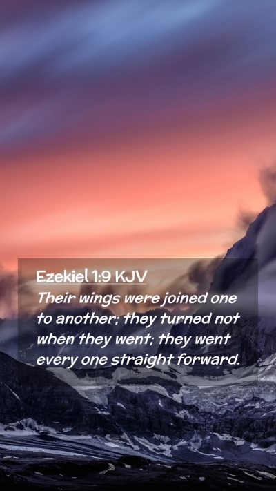 Picture 02 - Ezekiel 1:9 KJV Mobile Phone Wallpaper - Their wings were joined one to another; they - Mobile Bible Verse Wallpaper