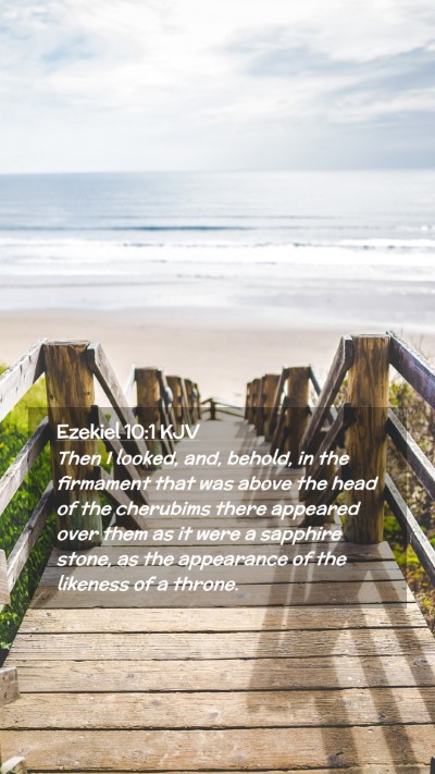Picture 02 - Ezekiel 10:1 KJV Mobile Phone Wallpaper - Then I looked, and, behold, in the firmament that - Mobile Bible Verse Wallpaper