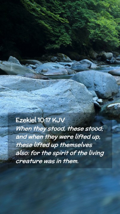 Picture 02 - Ezekiel 10:17 KJV Mobile Phone Wallpaper - When they stood, these stood; and when they were - Mobile Bible Verse Wallpaper