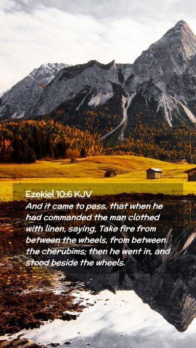 Picture 02 - Ezekiel 10:6 KJV Mobile Phone Wallpaper - And it came to pass, that when he had commanded - Mobile Bible Verse Wallpaper