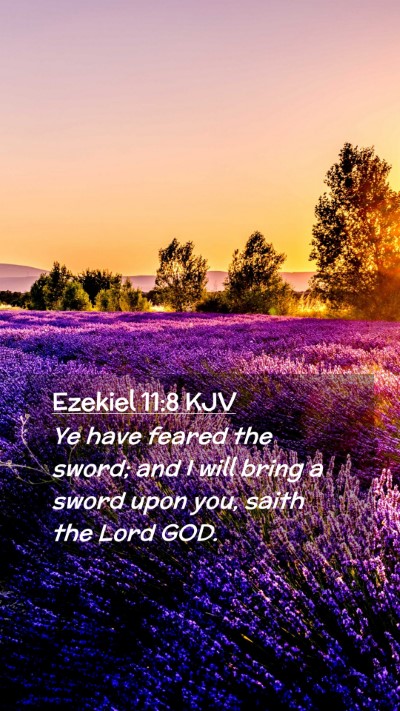 Picture 02 - Ezekiel 11:8 KJV Mobile Phone Wallpaper - Ye have feared the sword; and I will bring a - Mobile Bible Verse Wallpaper