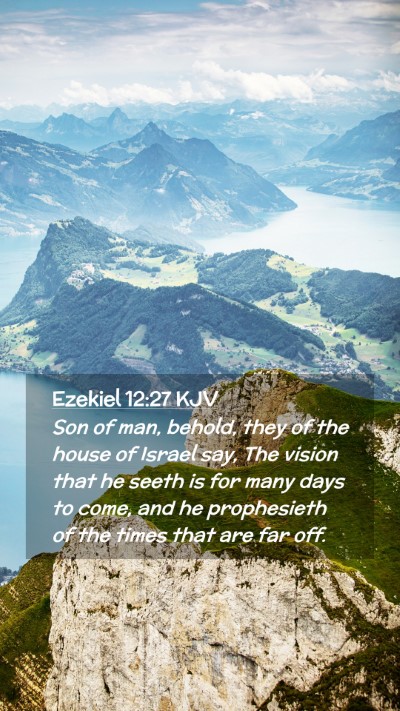 Picture 02 - Ezekiel 12:27 KJV Mobile Phone Wallpaper - Son of man, behold, they of the house of Israel - Mobile Bible Verse Wallpaper