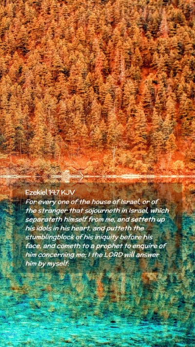 Picture 02 - Ezekiel 14:7 KJV Mobile Phone Wallpaper - For every one of the house of Israel, or of the - Mobile Bible Verse Wallpaper