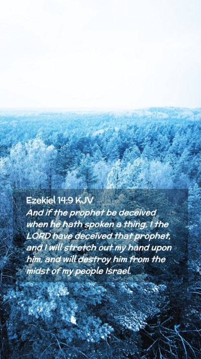 Picture 02 - Ezekiel 14:9 KJV Mobile Phone Wallpaper - And if the prophet be deceived when he hath - Mobile Bible Verse Wallpaper