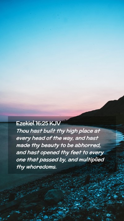 Picture 02 - Ezekiel 16:25 KJV Mobile Phone Wallpaper - Thou hast built thy high place at every head of - Mobile Bible Verse Wallpaper