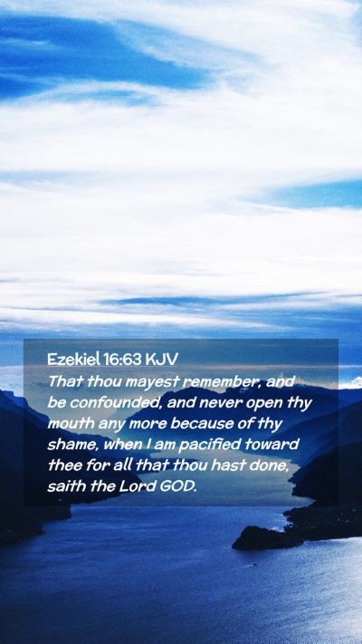 Picture 02 - Ezekiel 16:63 KJV Mobile Phone Wallpaper - That thou mayest remember, and be confounded, and - Mobile Bible Verse Wallpaper