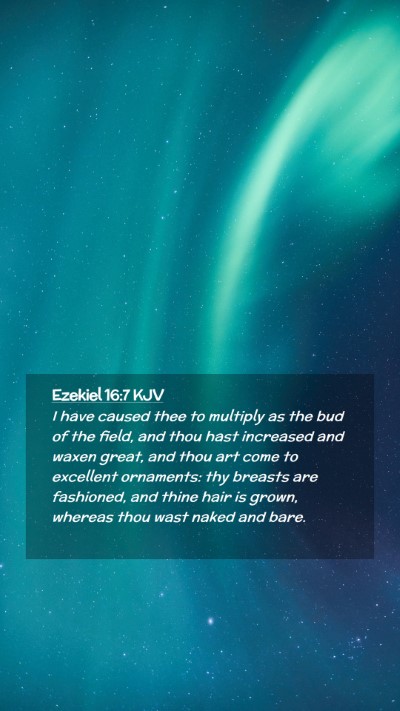 Picture 02 - Ezekiel 16:7 KJV Mobile Phone Wallpaper - I have caused thee to multiply as the bud of the - Mobile Bible Verse Wallpaper