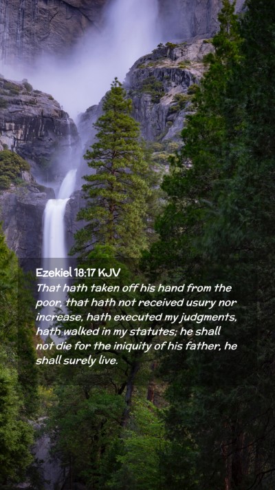Picture 02 - Ezekiel 18:17 KJV Mobile Phone Wallpaper - That hath taken off his hand from the poor, that - Mobile Bible Verse Wallpaper