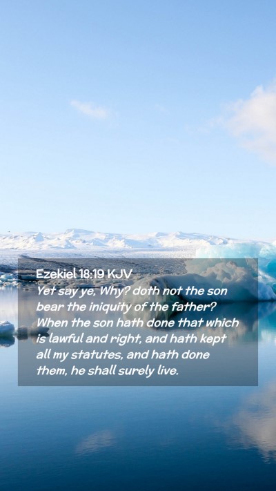 Picture 02 - Ezekiel 18:19 KJV Mobile Phone Wallpaper - Yet say ye, Why? doth not the son bear the - Mobile Bible Verse Wallpaper